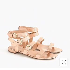 J.Crew Metallic Buckled Gladiator Sandals